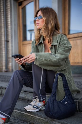 American Vintage Uzatown denim jacket, Olive